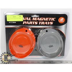 NEW 2PC OVAL MAGNETIC PARTS TRAYS
