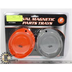NEW 2PC OVAL MAGNETIC PARTS TRAYS