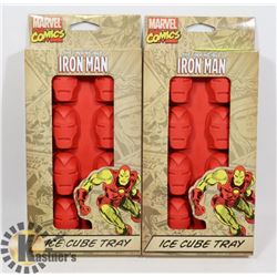 TWO NEW MARVEL IRON MAN SHAPED ICE CUBE TRAYS