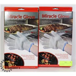 LOT OF TWO NEW MIRACLE GLOVE HOT SURFACE