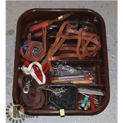 DOG GROOMING SUPPLIES- LARGE TRAY LOT ASSORTED