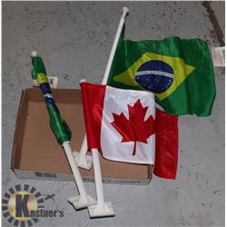BRAZIL AND CANADA FLAGS