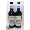 Image 1 : TWO BOTTLES OF OSTERBERG BLUE CURACAO SYRUP