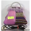 Image 1 : PURPLE CLOTH PURSE ACCENT TABLE LAMP
