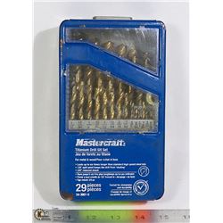 29 PIECE MASTERCRAFT TITANIUM DRILL BIT SET