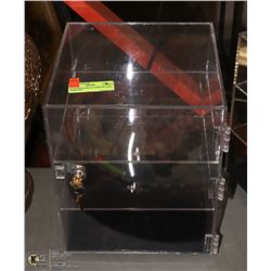 ROTATING ACRYLIC DISPLAY CASE - 2 SHELVES
