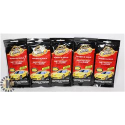 5 PACKS OF ARMOR ALL ULTRA SHINE WASH AND WAX