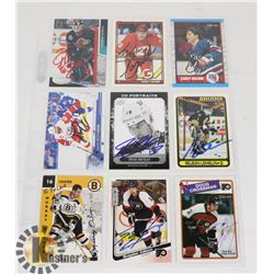 AUTOGRAPHED 9 HOCKEY CARD LOT HENRIK ZETTERBERG