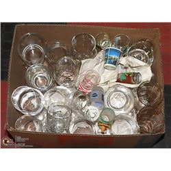 ESTATE BOX OF GLASS BAR WARES AND MORE
