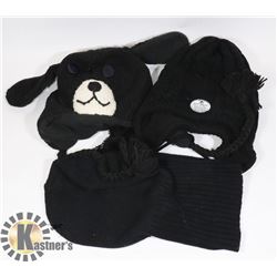 LOT OF 3 ANIMAL FACE TOQUES