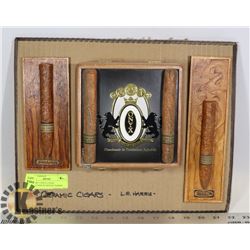 CERAMIC 3 PIECE CIGAR COLLECTION W/ BOX BY HARRIS