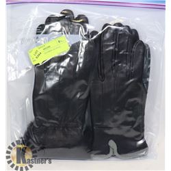 2PK LADIES LEATHER GLOVES SMALL