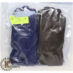 2PK LADIES LEATHER GLOVES X-LARGE