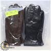 Image 1 : 2PK LADIES LEATHER GLOVES LARGE