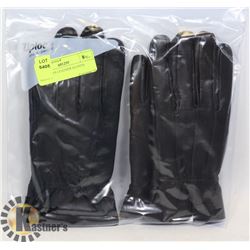 2PK LADIES LEATHER GLOVES MEDIUM