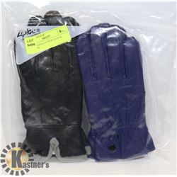 2PK LADIES LEATHER GLOVES MEDIUM