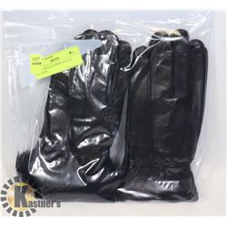 2PK LADIES LEATHER GLOVES MEDIUM