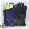 Image 1 : 2PK LADIES LEATHER GLOVES MEDIUM