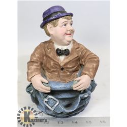 "HARDY" BANK WITH COINS