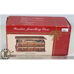 VINTAGE WOODEN JEWELRY CASE