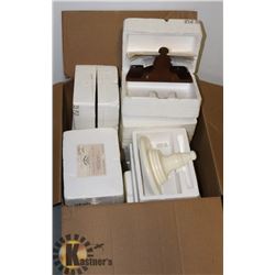 LOT OF PLATE WALL SCONCES