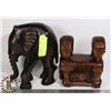 Image 1 : 2 WOOD CARVING PIECES