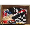 Image 1 : BOX OF FLAGS OF VARYING TYPES