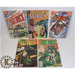 5 VINTAGE SGT.ROCK COMICS