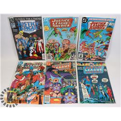 6 VINTAGE JUSTICE LEAGUE OF AMERICA COMICS