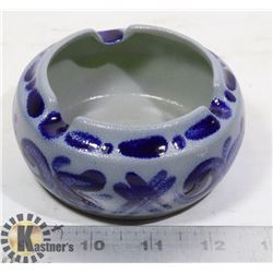 ANTIQUE SALT GLAZED COBALT BLUE POTTERY