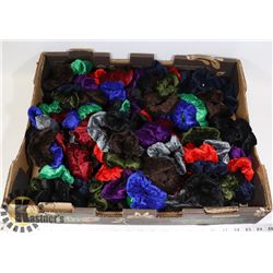 FLAT OF ASSORTED COLOUR HAIR SCRUNCHIES
