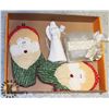 Image 1 : LIGHT UP GLASS GIFT,NEW SANTA OVEN MITTS,ANGEL