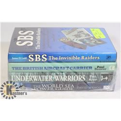 WAR BOOKS- HARDCOVERS (4)- ASSORTED TITLES