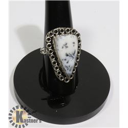 #7-DENDRITIC OPAL RING SIZE 7