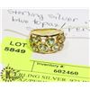 Image 1 : STERLING SILVER .925 BLUE TOPAZ/PERIDOT RING SZ 6