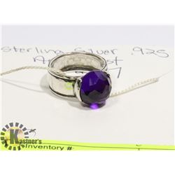 STERLING SILVER .925 AMETHYST RING SIZE 7