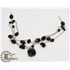 Image 1 : STERLING SILVER .925 ONYX NECKLACE