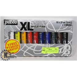 NEW 10 OIL COLOURS PEBEO 10X20 ML TUBES