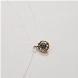 14K YELLOW GOLD FLOATING DIAMOND INVISIBLE 18"