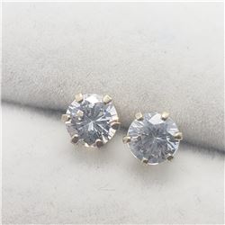 SILVER CUBIC ZIRCONIA EARRINGS