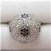 Image 1 : SILVER CUBIC ZIRCONIA  RING (~SIZE 7.5)