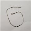 Image 1 : 10K WHITE GOLD 10" 2.1G  ANKLET