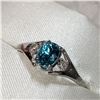 Image 3 : 10K WHITE GOLD BLUE ZIRCONIA(1CT) DIAMOND