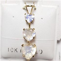 10K YELLOW GOLD MOONSTONE  PENDANT