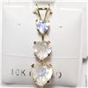 Image 1 : 10K YELLOW GOLD MOONSTONE  PENDANT