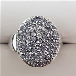 SILVER TANZANITE  RING (~WEIGHT 8.6G)