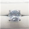 Image 1 : SILVER BIG CZ  RING (~SIZE 6.75)