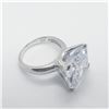 Image 2 : SILVER BIG CZ  RING (~SIZE 6.75)