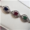 Image 4 : SILVER EMERALD RUBY SAPPHIRE FLEXIBLE SIZE