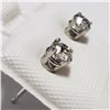 Image 3 : 14K WHITE GOLD DIAMOND(0.36CT)  EARRINGS
